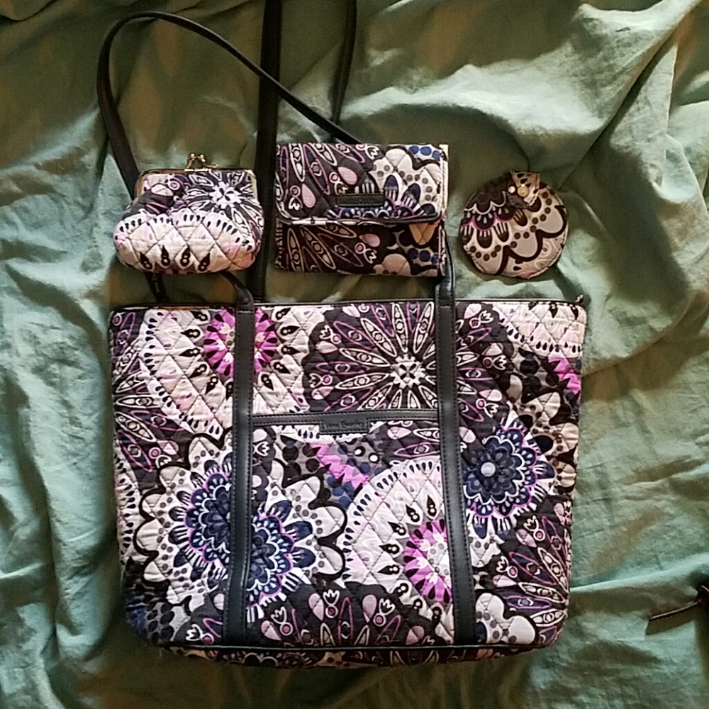 Vera Bradley tote with accessories